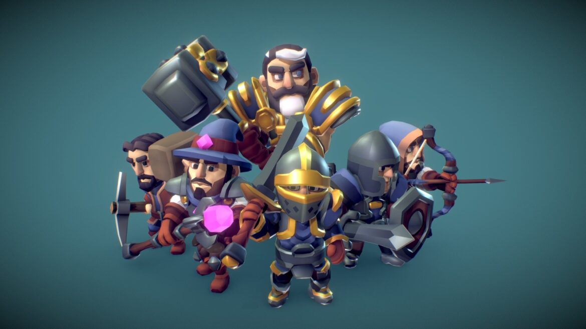 rts human alliance set proto series 3d model
