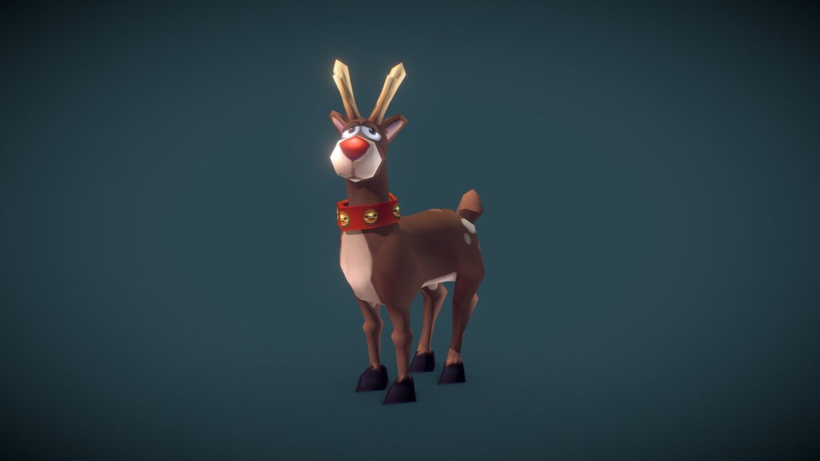 rudolph hand painted 3d model