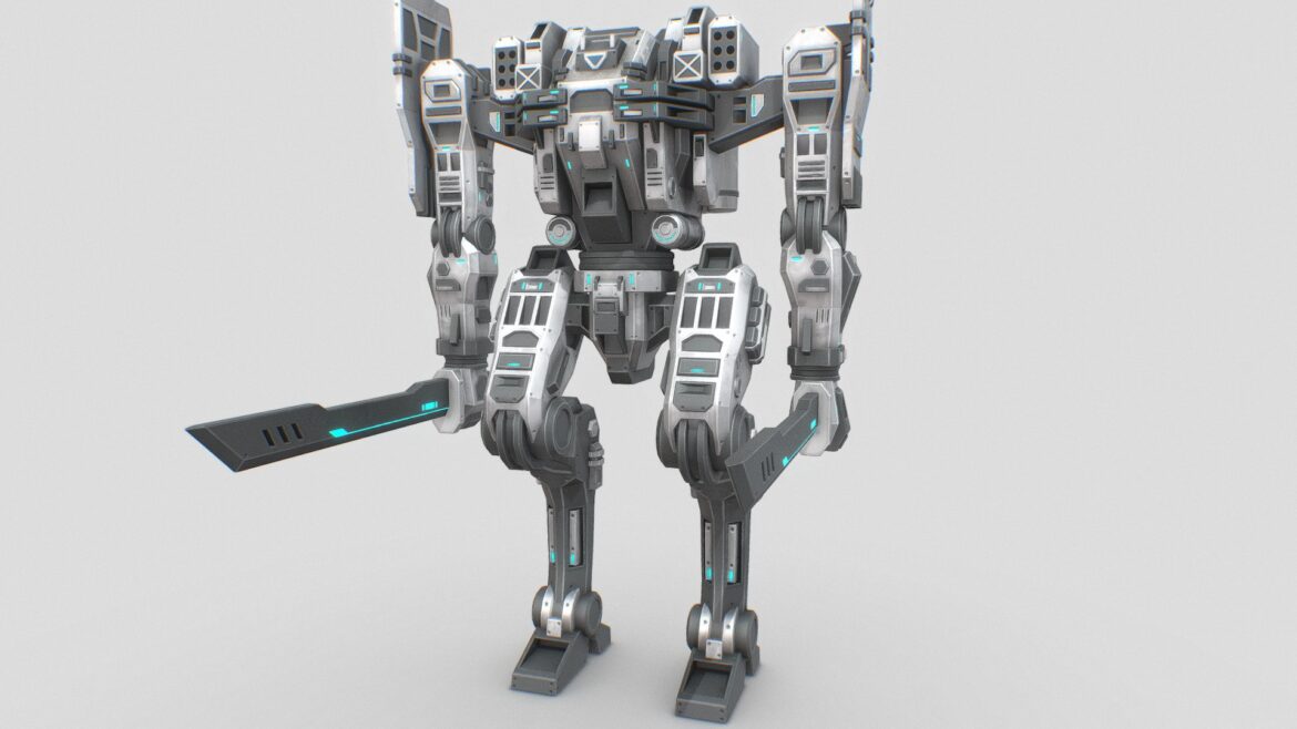 sci fi battle mech 3d model
