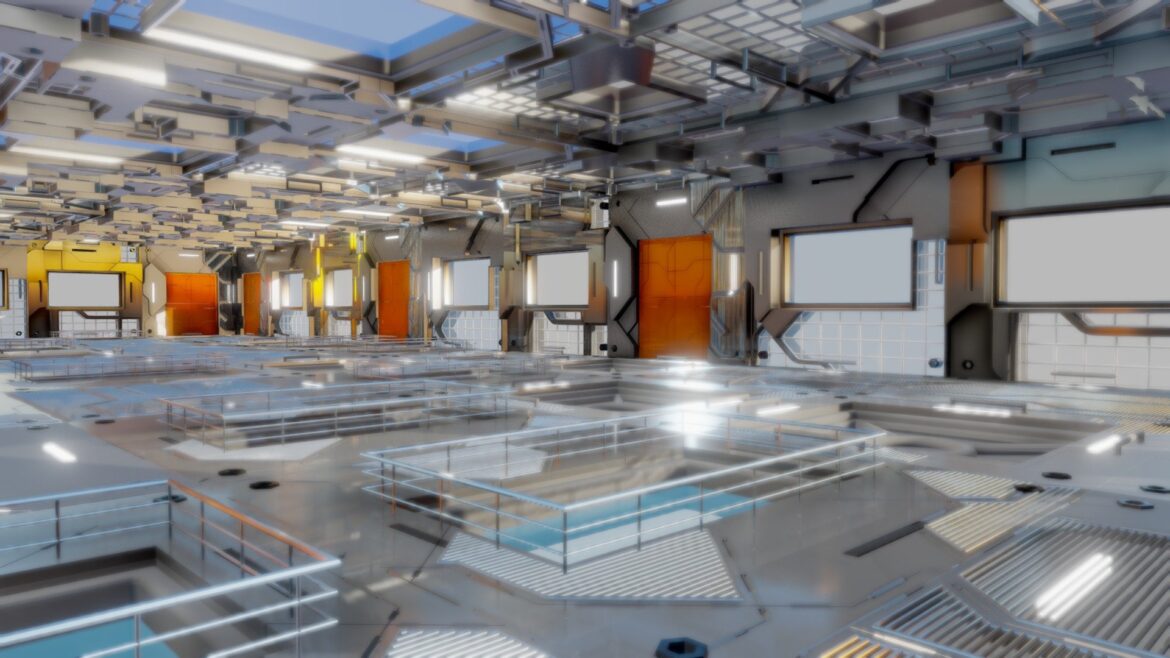 sci fi building interior 604 3d model
