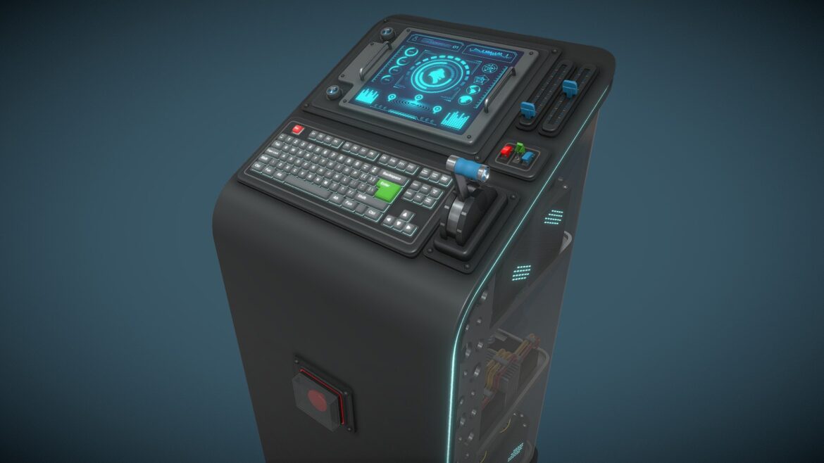 sci fi control panel 2 3d model