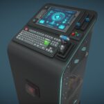 sci fi control panel 2 3d model