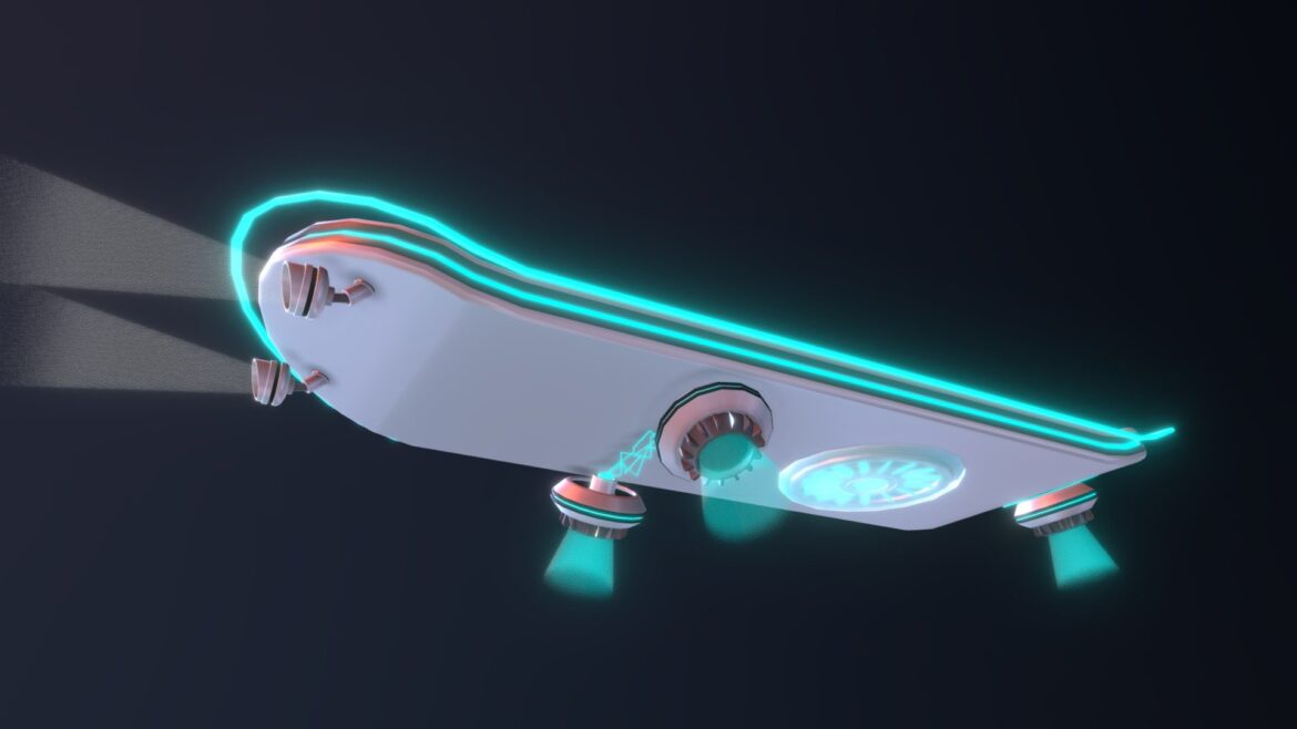 sci fi hoverboard 3d model