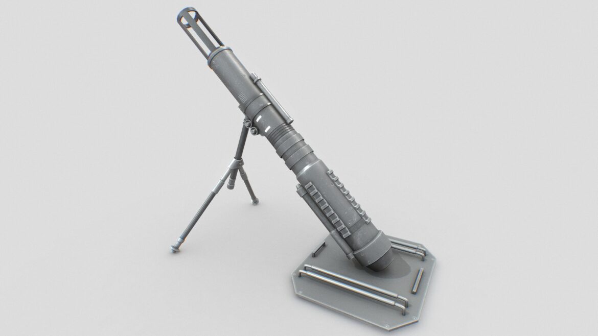 sci fi mortar 3d model
