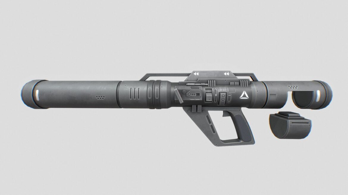 scifi bazooka 3d model