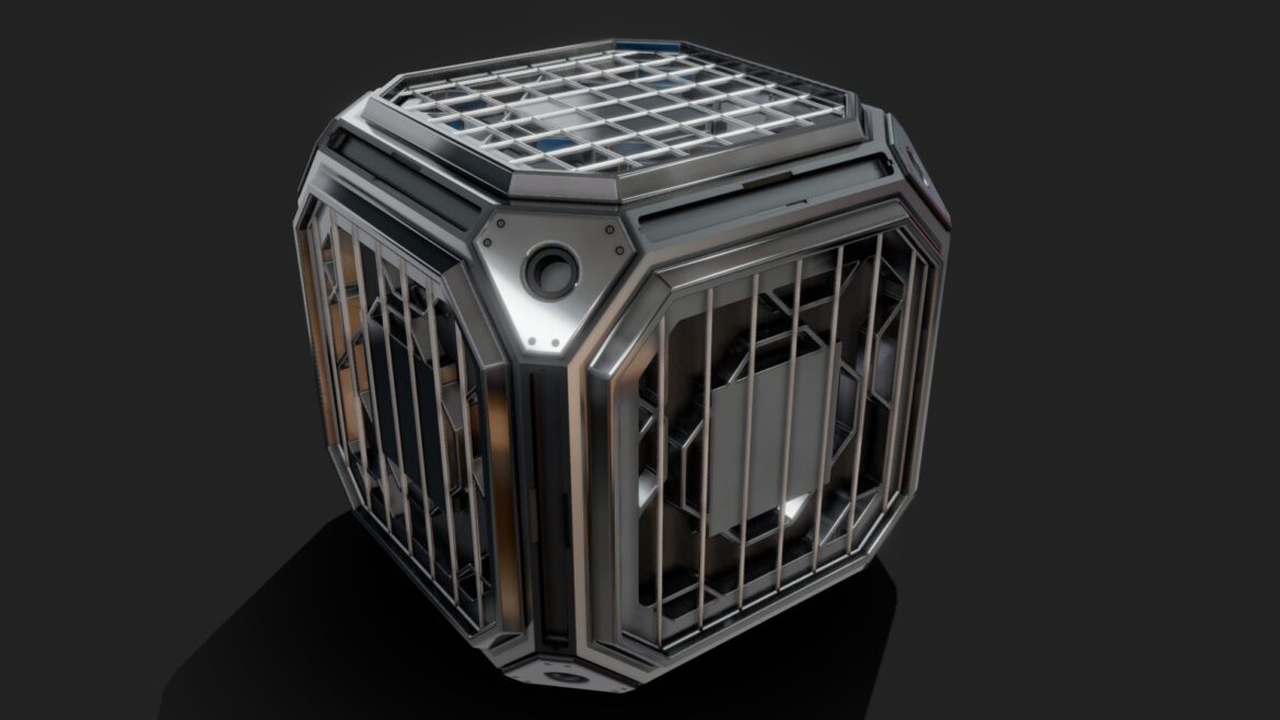 scifi cube 8 3d model
