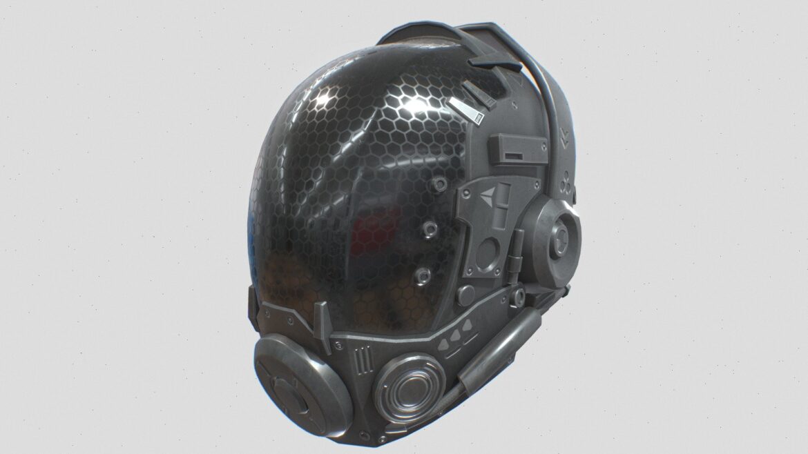 scifi helmet 3d model