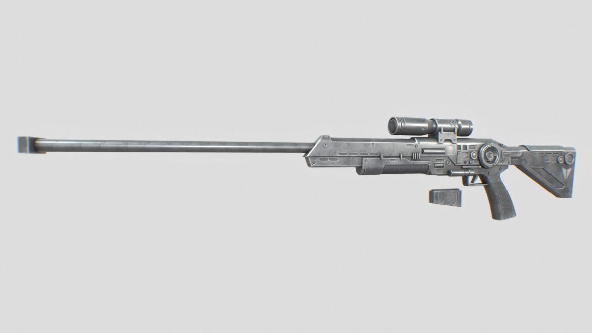 scifi military gun 3d model