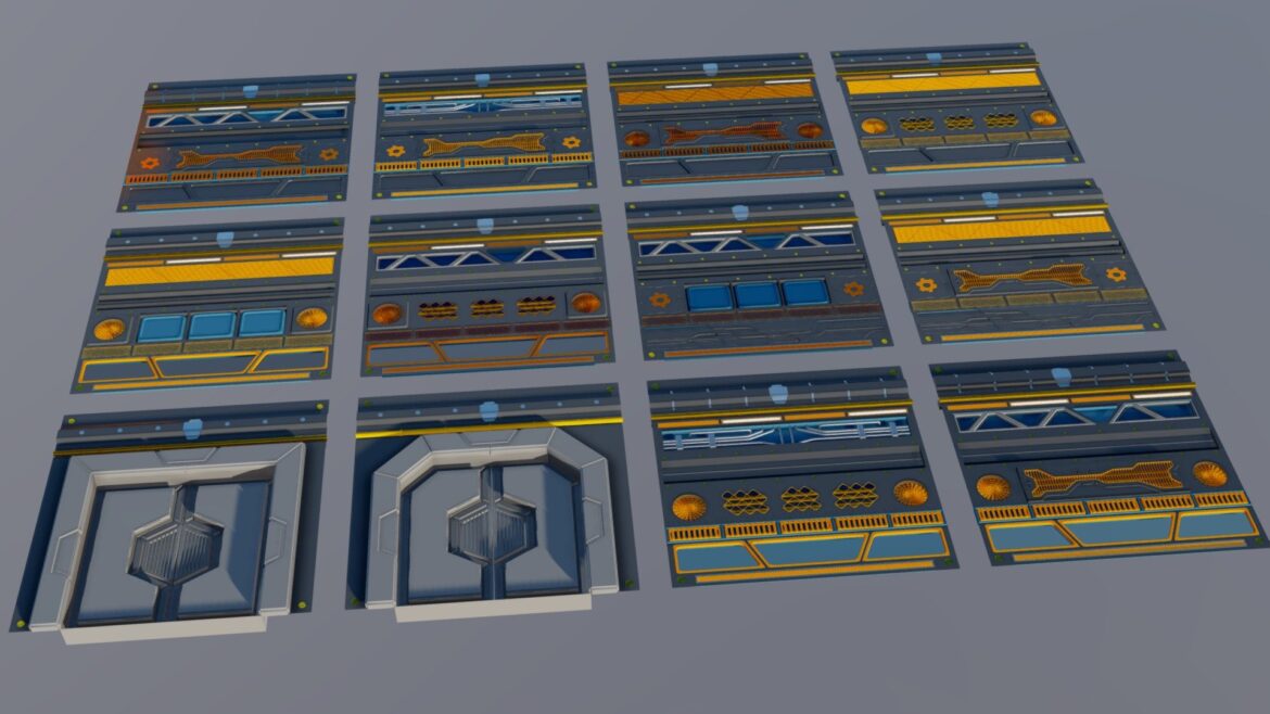 scifi panels 001 3d model