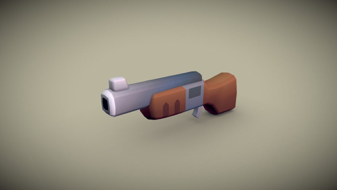shotgun single barrel preview 3d model