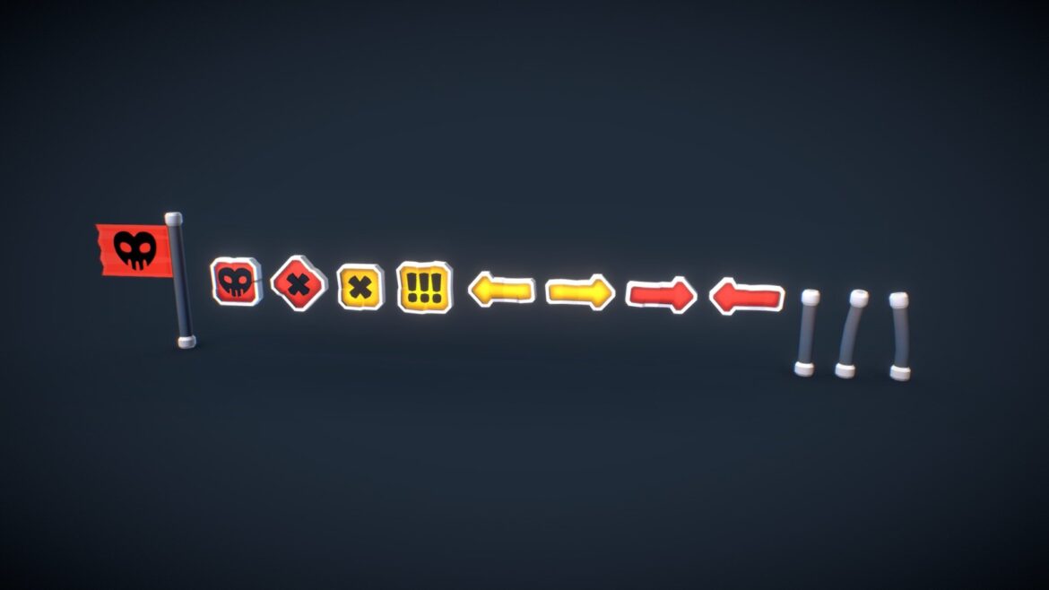signs preview 3d model