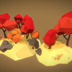 Simple Autumn Tree Set – Poly Series