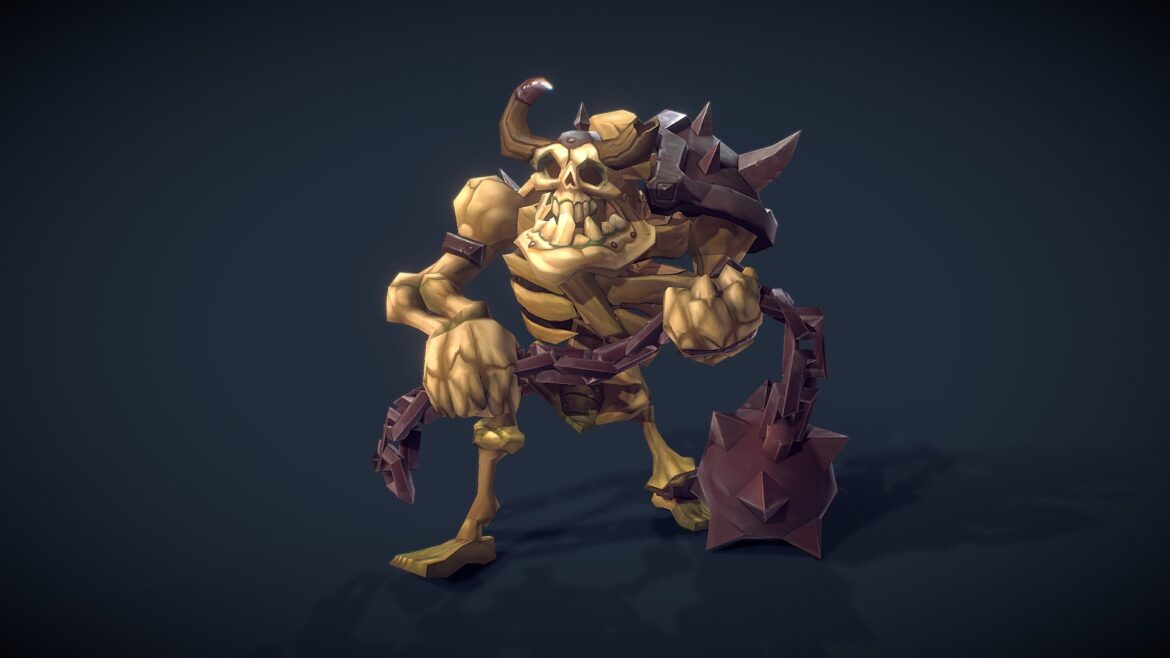 skeleton grunt 3d model