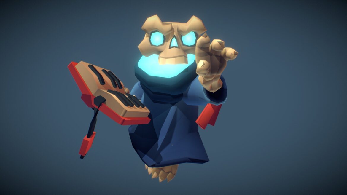 skeleton mage proto series 2 3d model
