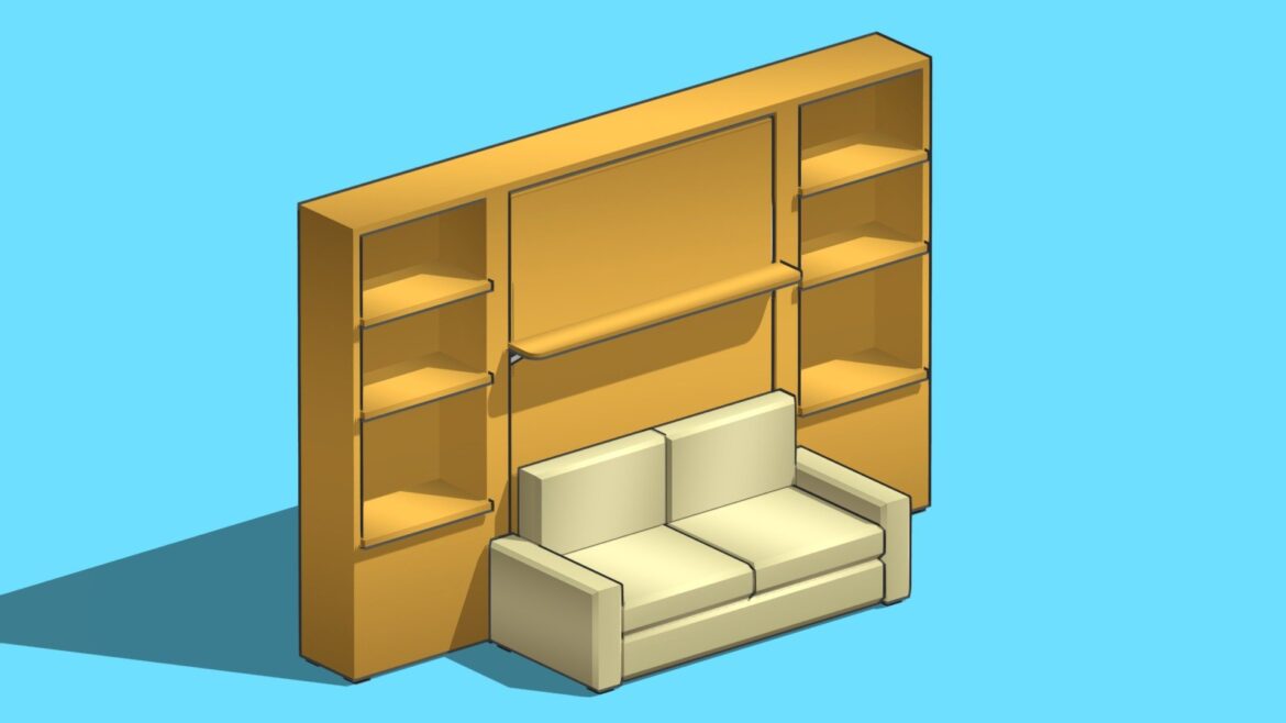 smart furniture bed and sofa 3d model