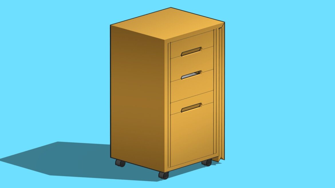 smart furniture desk and chair 3d model