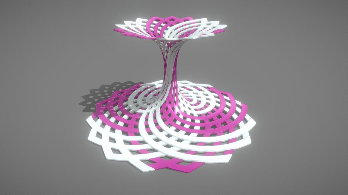 solar panel tower 01 animated blue 3d model