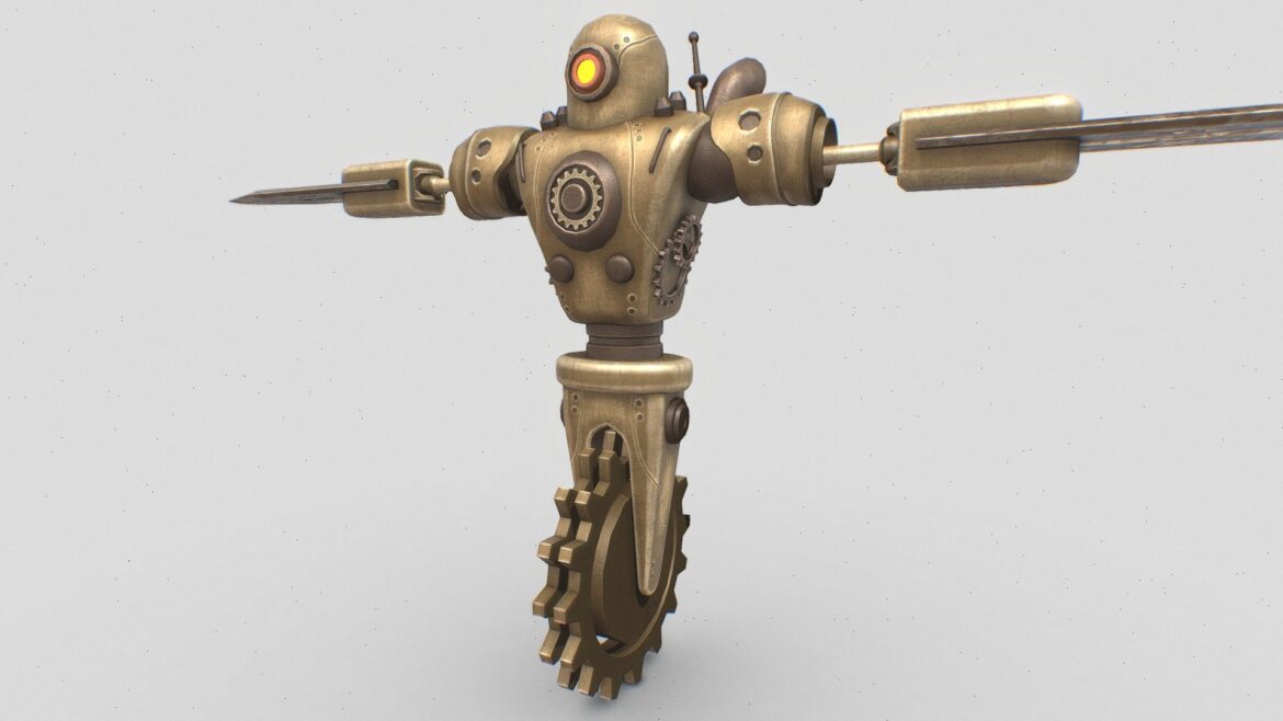 steampunk mech 3d model
