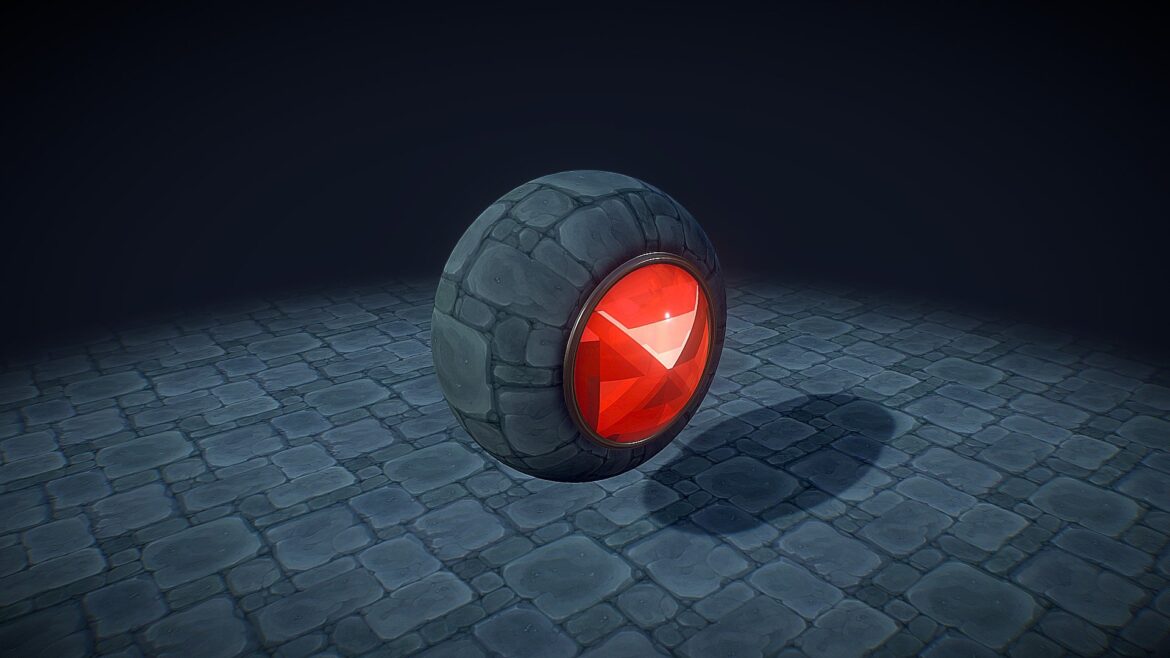 stone floor game texture old blue dungeon v1 3d model