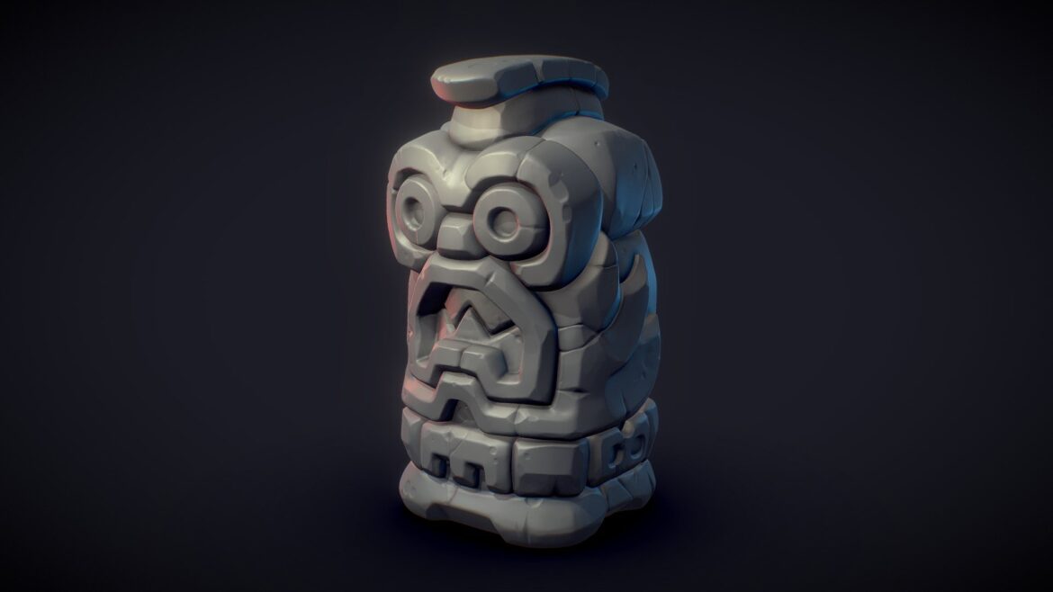 stone head 3d printable 3d model