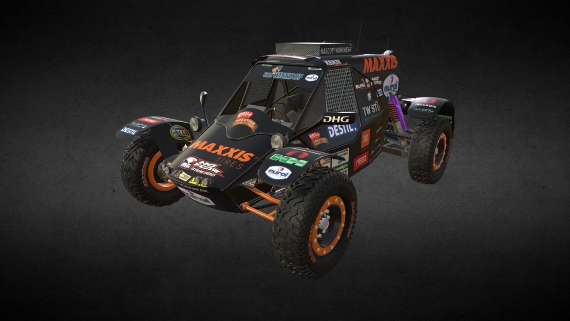 suzuki swift gti buggy maxxis dakar team 3d model
