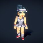 Tennis Player – Voxel Art