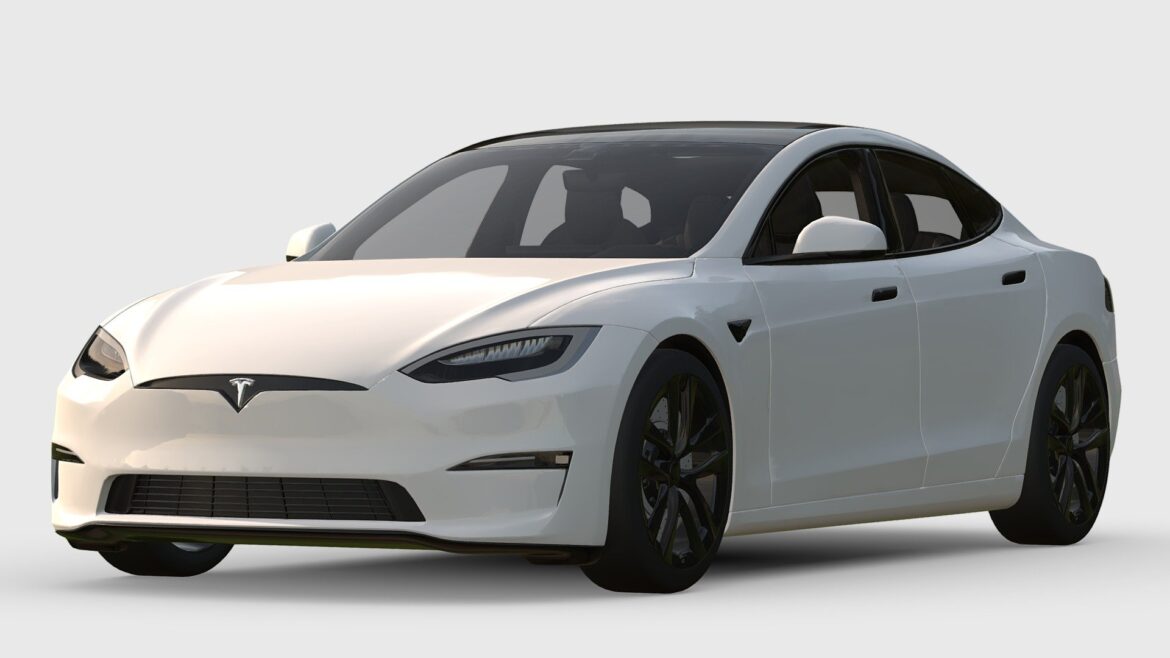 tesla model s plaid 3d model