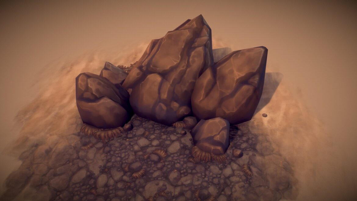 texture set 16 desert rocks 3d model