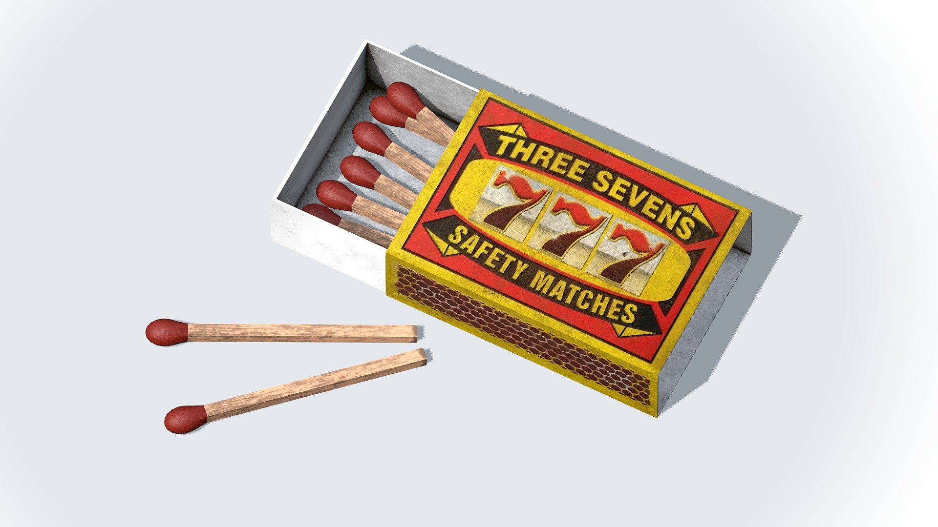 Three Sevens Safety Matches Box