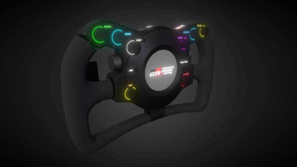 toyota supra gr gt4 steering wheel 3d model