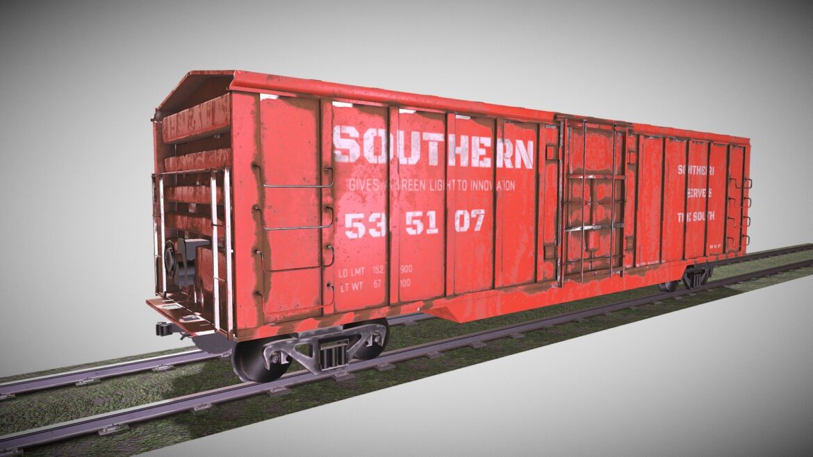 train box car 3d model