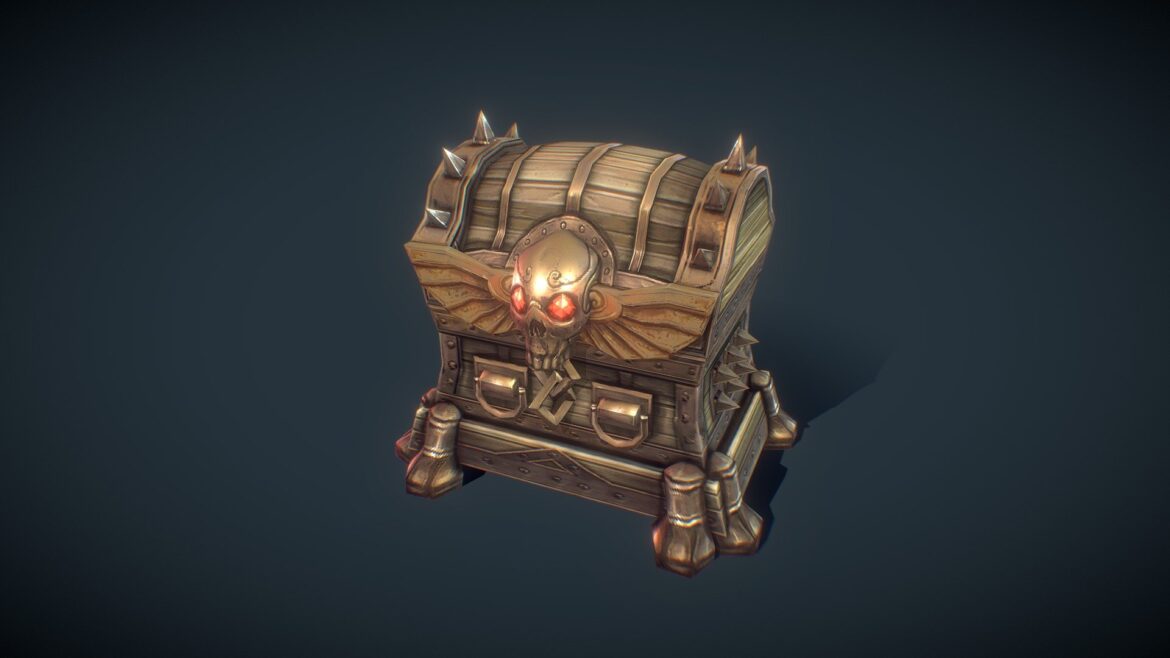 treasure chests hand painted series 3d model