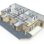 Twin Villa – Ground Floor 3D Plan – Furnished