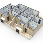 Twin Villa – Second Floor 3D Plan – Furnished