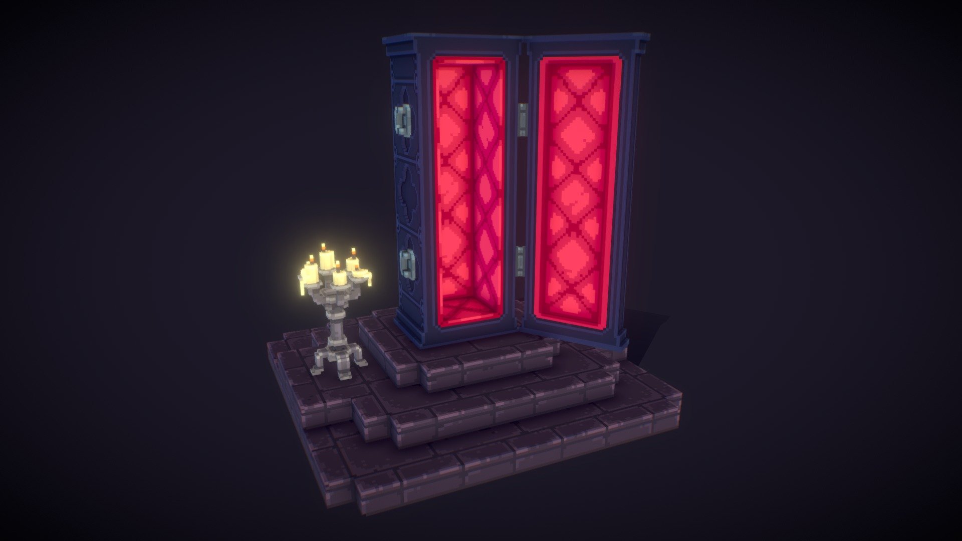 Vampire Coffin – Voxel Art
