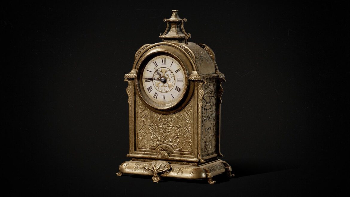 vintage clock 3d model