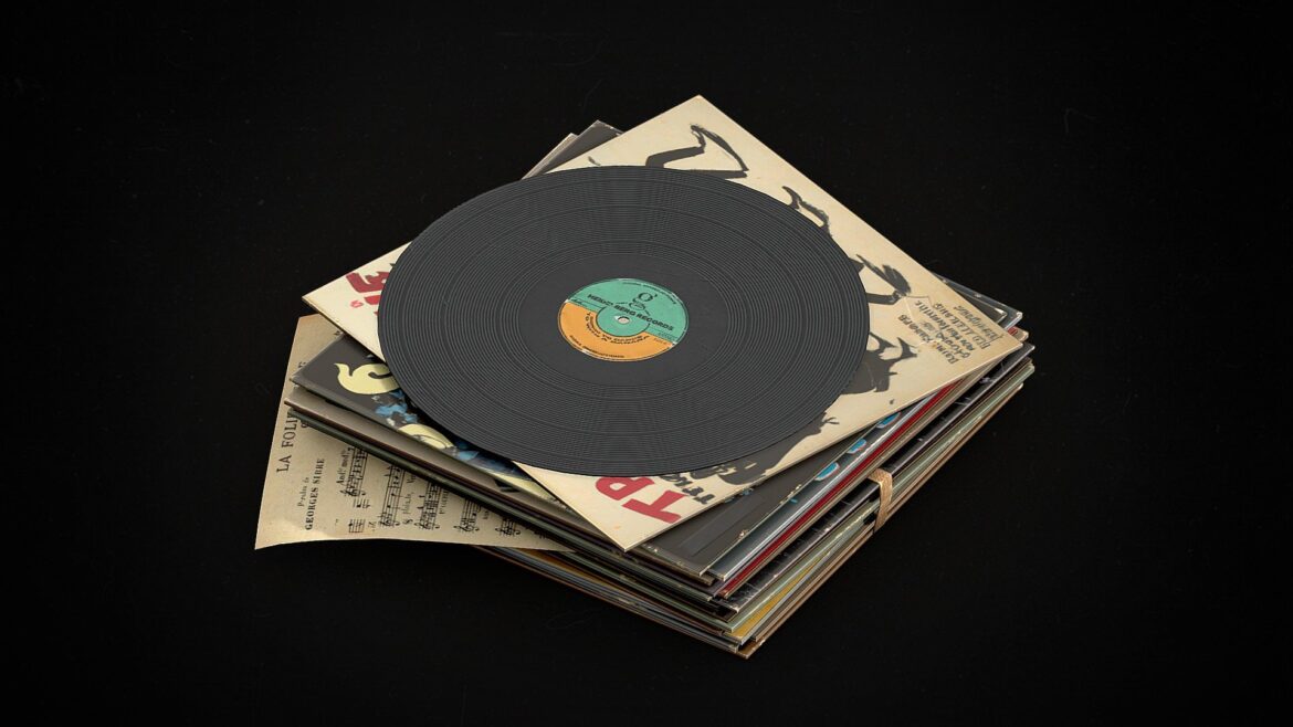 vintage game ready vinyl stack 3d model