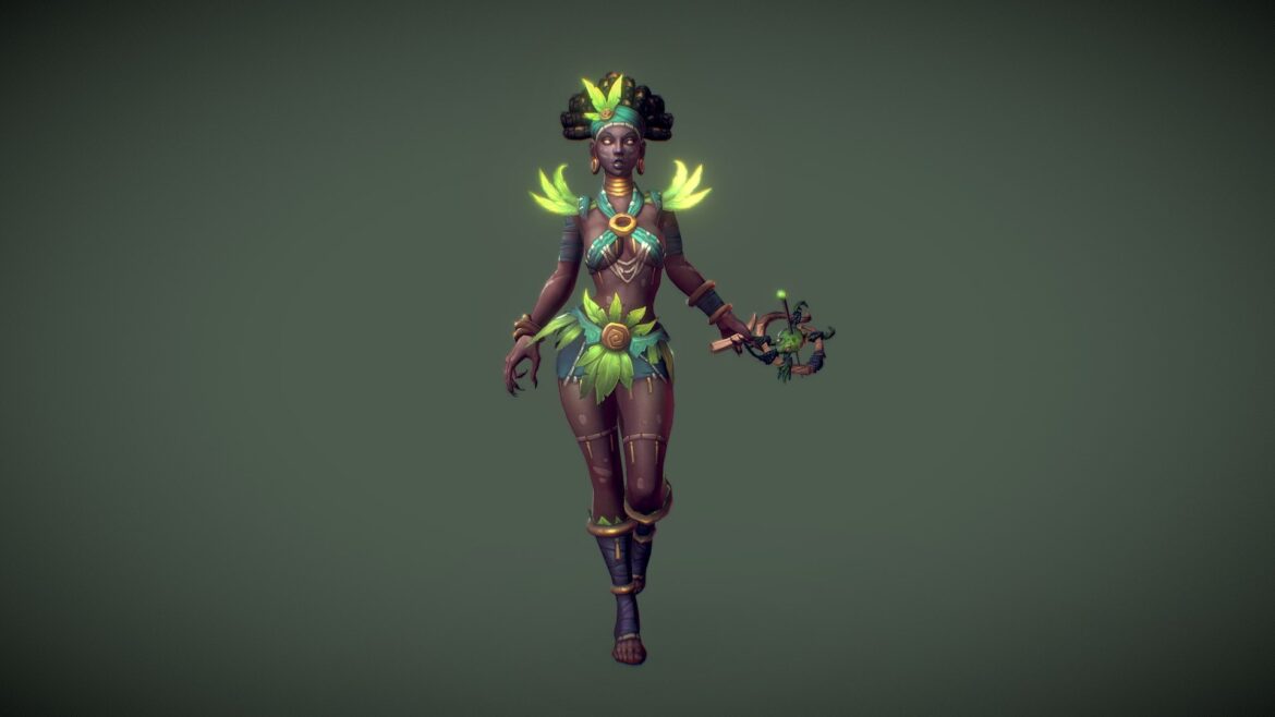 voodoo priestess 3d model
