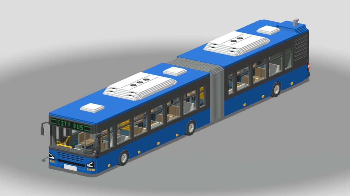 voxel articulated bus 3d model