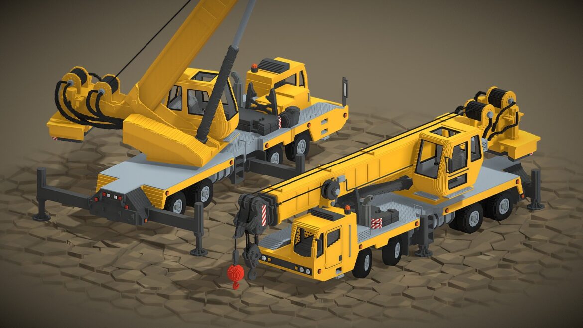 voxel construction pack 85 items 3d model