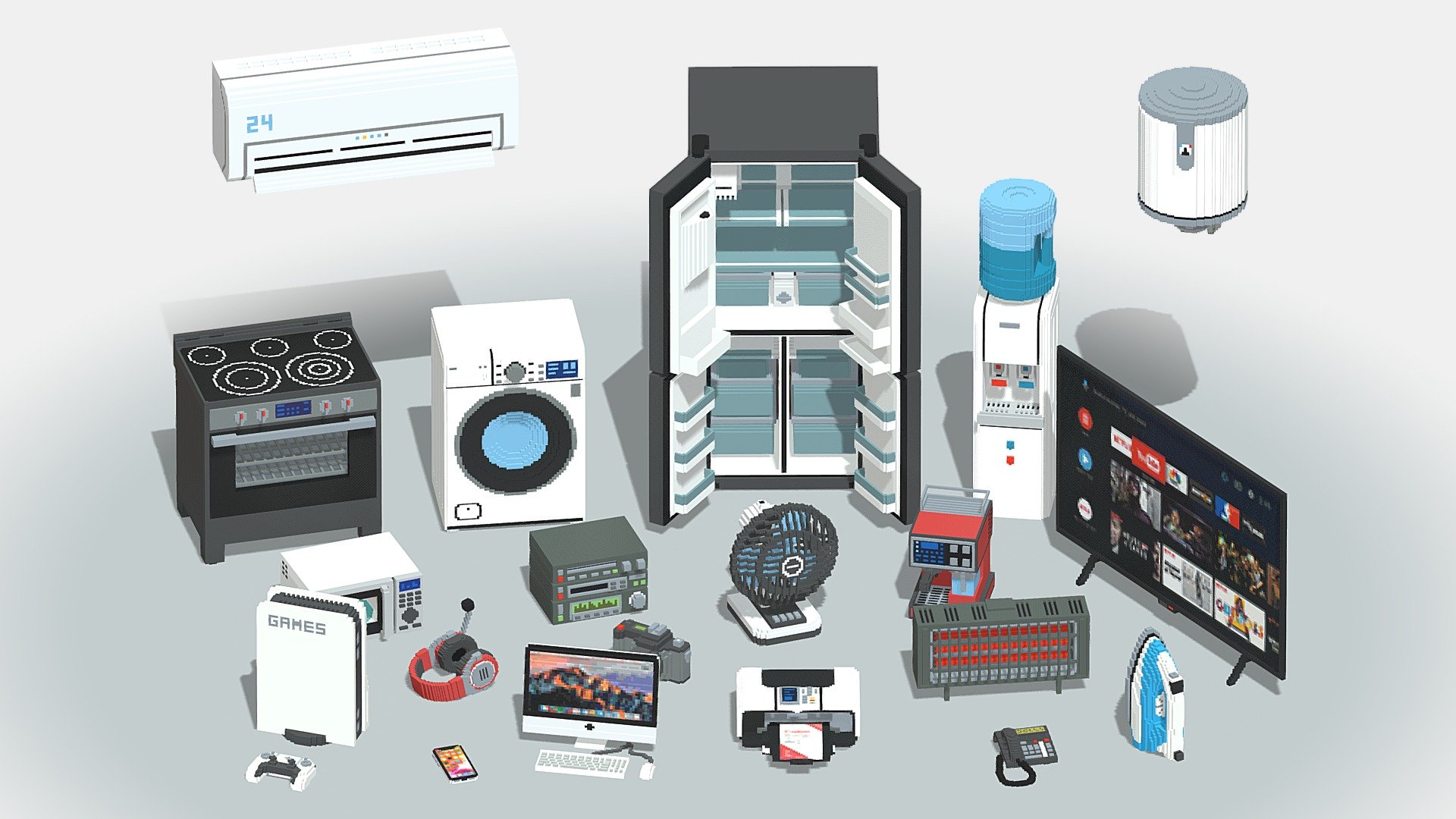 Voxel Electronics Pack (20 Items)