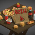 Voxel Fast Food (19 Items)