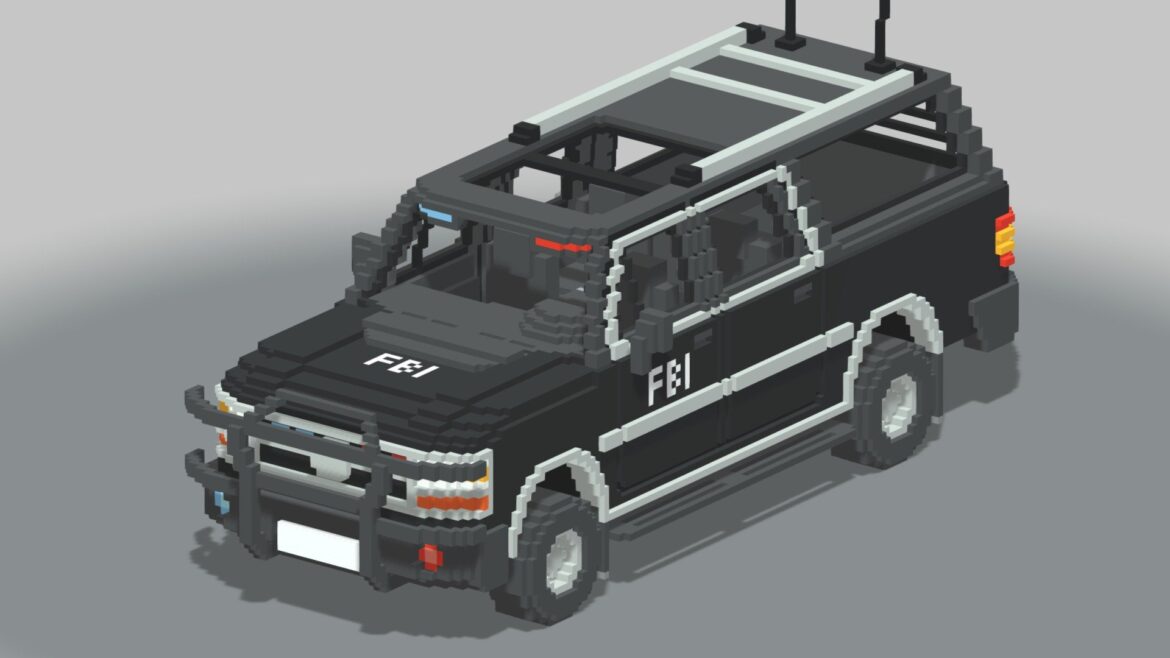 voxel fbi suv 3d model