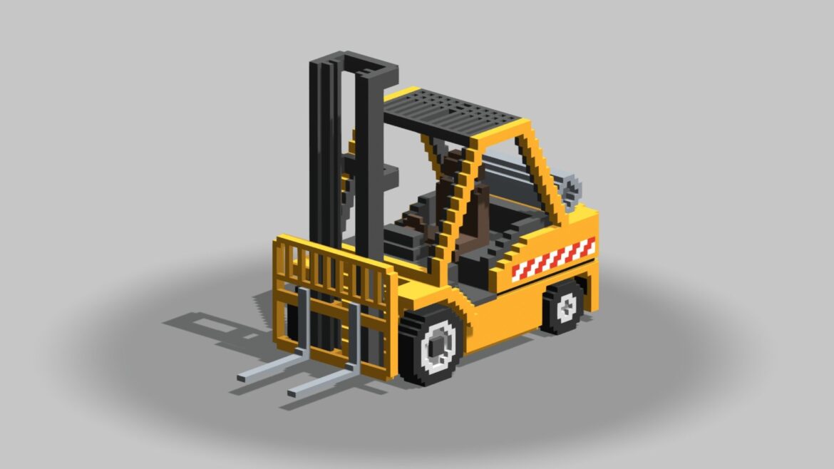 voxel construction pack 85 items 3d model