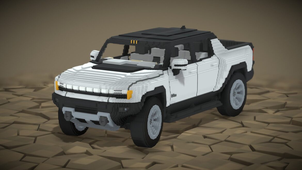 voxel hummer ev 2022 3d model