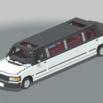 voxel limo car 3d model