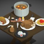 Voxel Lunch Food (17 Items)