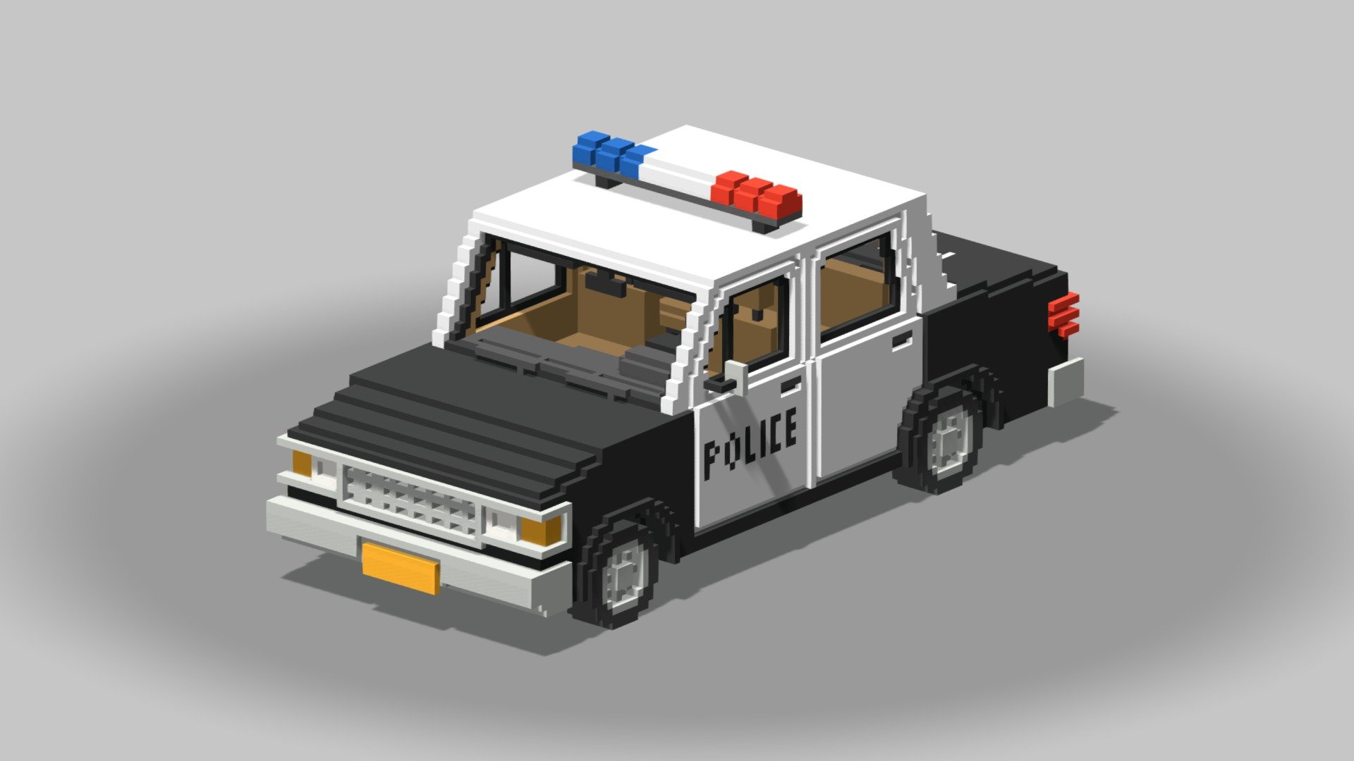 Voxel Police Car