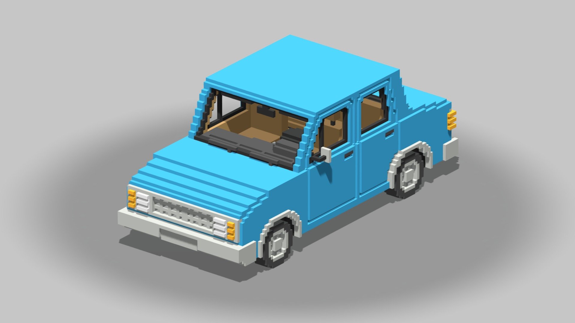 Voxel Sedan Car