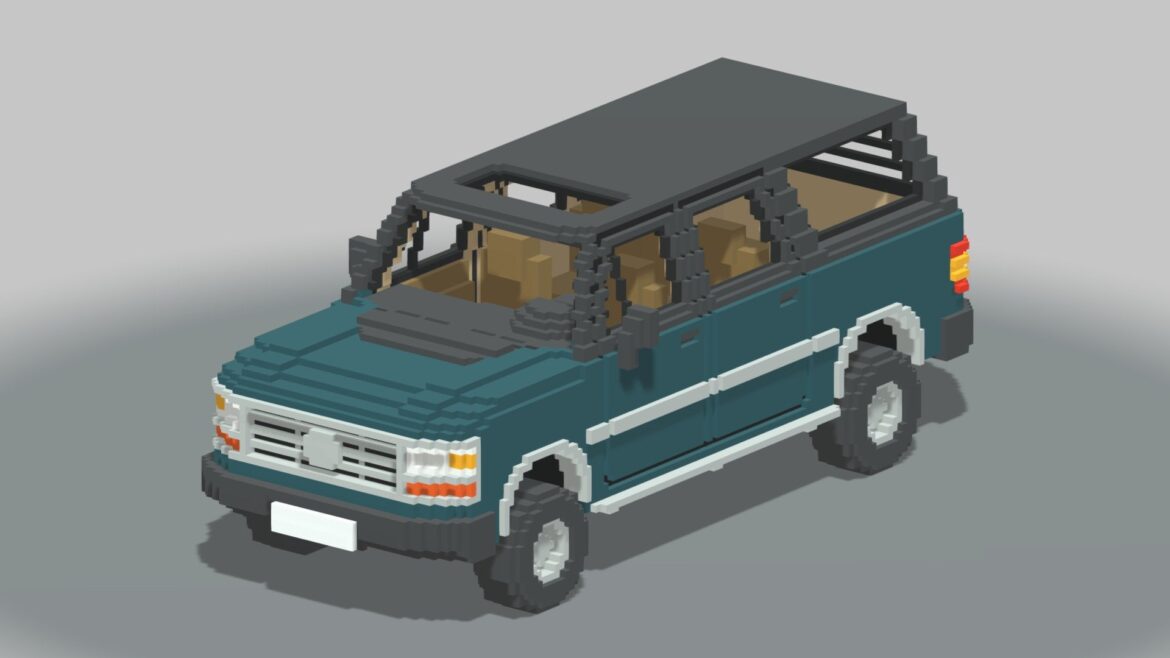voxel police suv 3d model